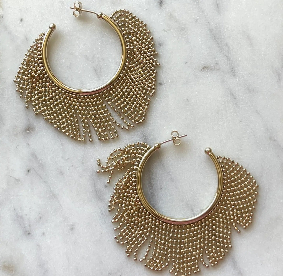 Gold florence hoops