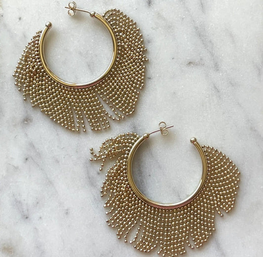 Gold florence hoops